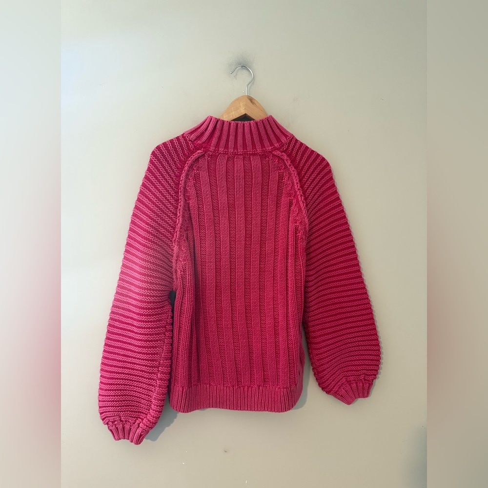 Free People‎ Pink Knit Oversized Sweetheart Sweater NWT - Picture 5 of 5